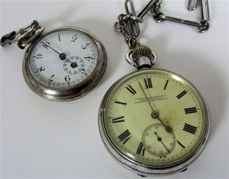 Appraisal: A Victorian silver cased pocket watch the open faced dial