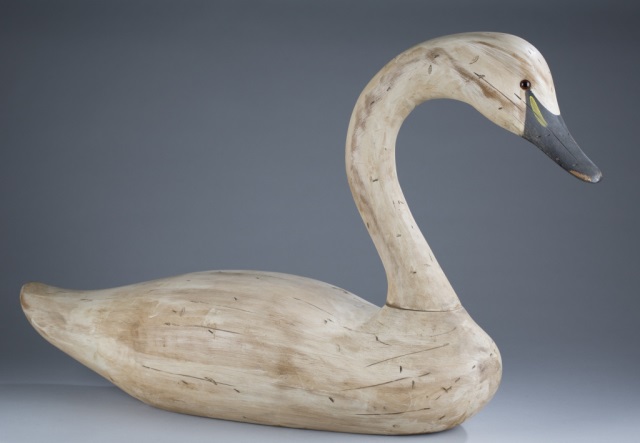 Appraisal: Painted Swan Decoy Signed Richard Connolly Painted Swan Decoy -