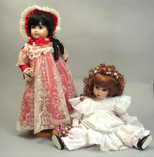 Appraisal: Large sized Bisque dolls Group of Bisque dolls including several