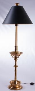 Appraisal: Chapman Brass Candlestick Lamp Chapman tall brass candlestick table lamp