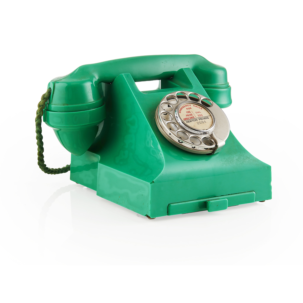 Appraisal: GPO JADE GREEN BAKELITE TELEPHONE MODEL S stamped to underside