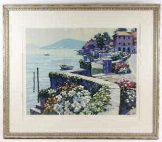 Appraisal: Howard Chesner Behrens Il Lago Como Serigraph Howard Chesner Behrens