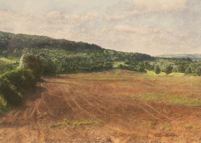 Appraisal: Peter Kellow th Century Brown Field Near Bathampton Down signed