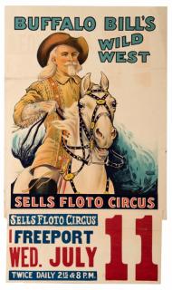 Appraisal: Sells Floto Circus Buffalo Bill's Wild West Erie Litho ca