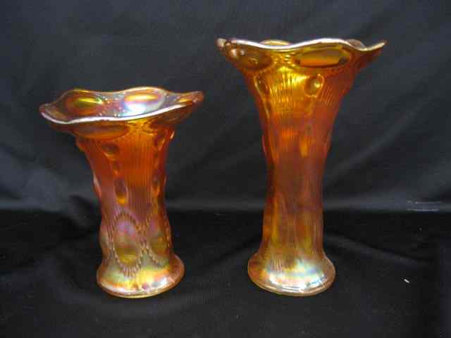 Appraisal: Carnival Glass Vases marigold '' '' excellent