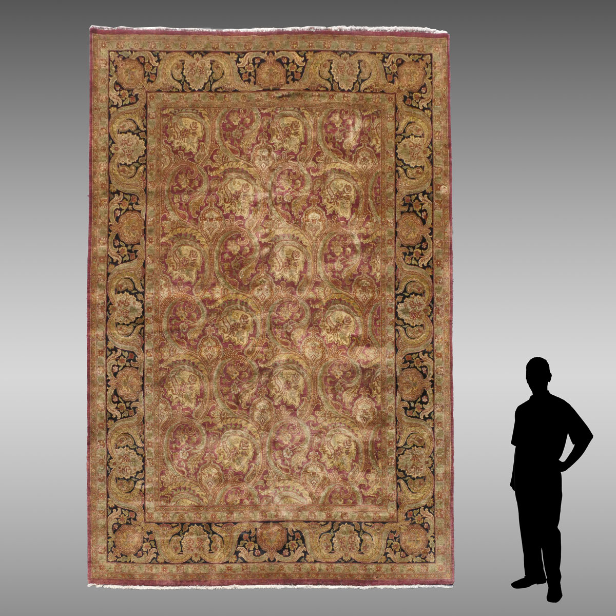 Appraisal: INDO PERSIAN HAND KNOTTED WOOL RUG ' '' x '