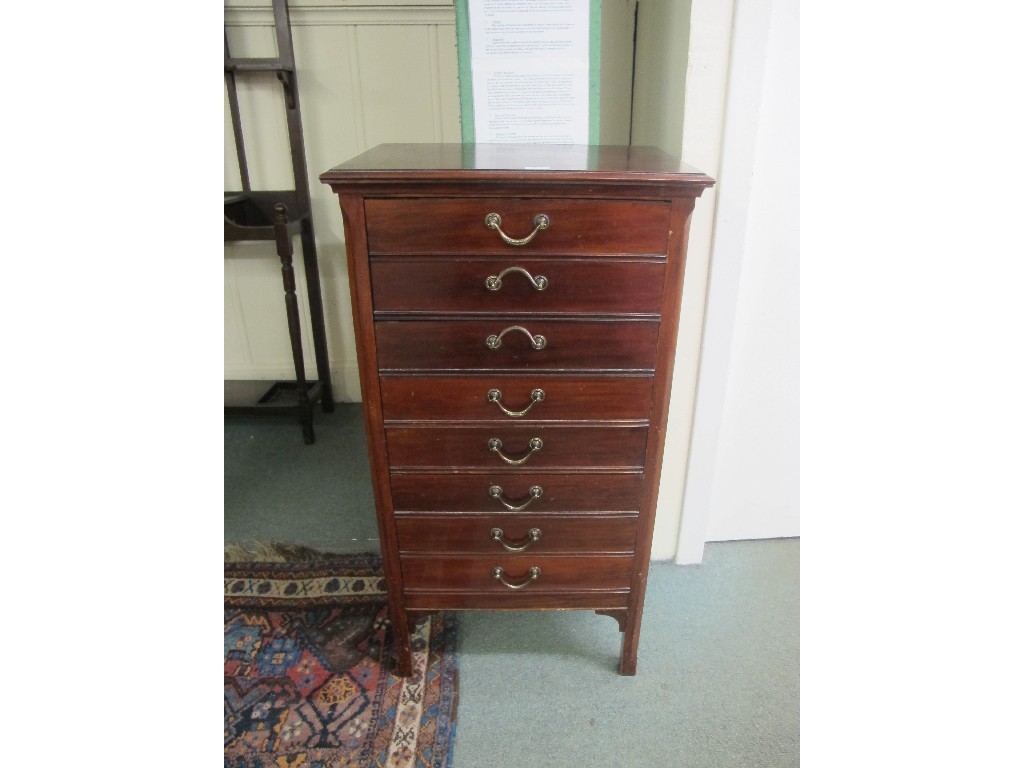 Appraisal: Edwardian mahogany music cabinet