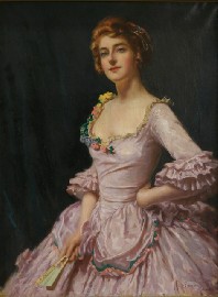 Appraisal: Walter Arminger Bowring - Lady In A Mauve Dress oil