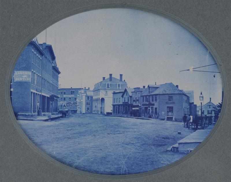 Appraisal: UNKNOWN STREET SCENE Cyanotype print Provenance Property from the Collection