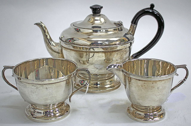 Appraisal: AN EARLY TH CENTURY SILVER TEASET made by Aaron Lufkin