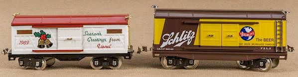 Appraisal: MTH reproduction standard gauge Schlitz Boxcar MTH reproduction standard gauge