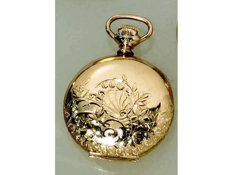 Appraisal: HAMPDEN PENDANT WATCH k yellow gold with beautifully engraved case