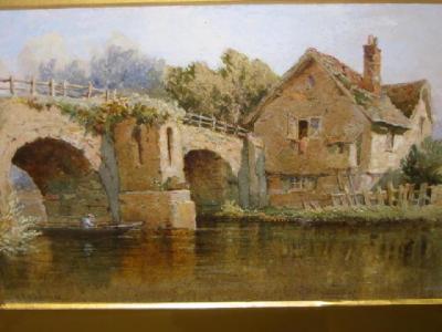 Appraisal: HERBERT PARSONS WEAVER The Old Bridge signed inscribed label verso