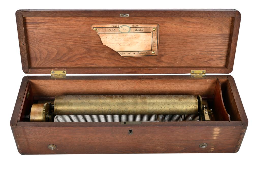 Appraisal: DUCOMMUN-GIROD CYLINDER MUSIC BOXthe mechanism stamped Ducommun-Girod serial number the