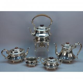 Appraisal: English Cheltenham Pc Sterling Silver Set Antique English Cheltenham Pc