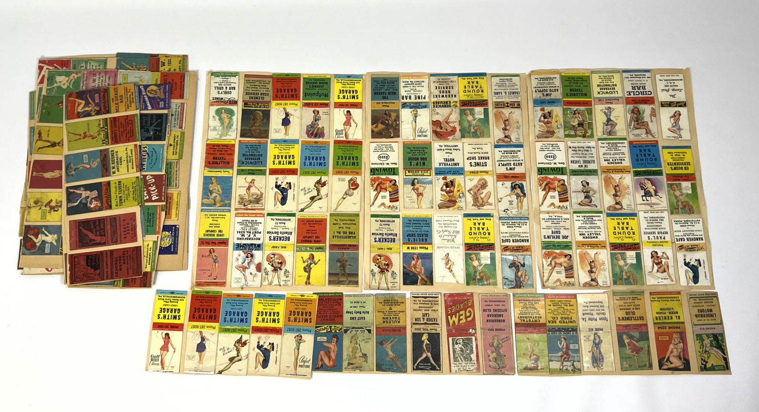 Appraisal: Collection Naughty' match book covers Pin ups Dimensions H inches