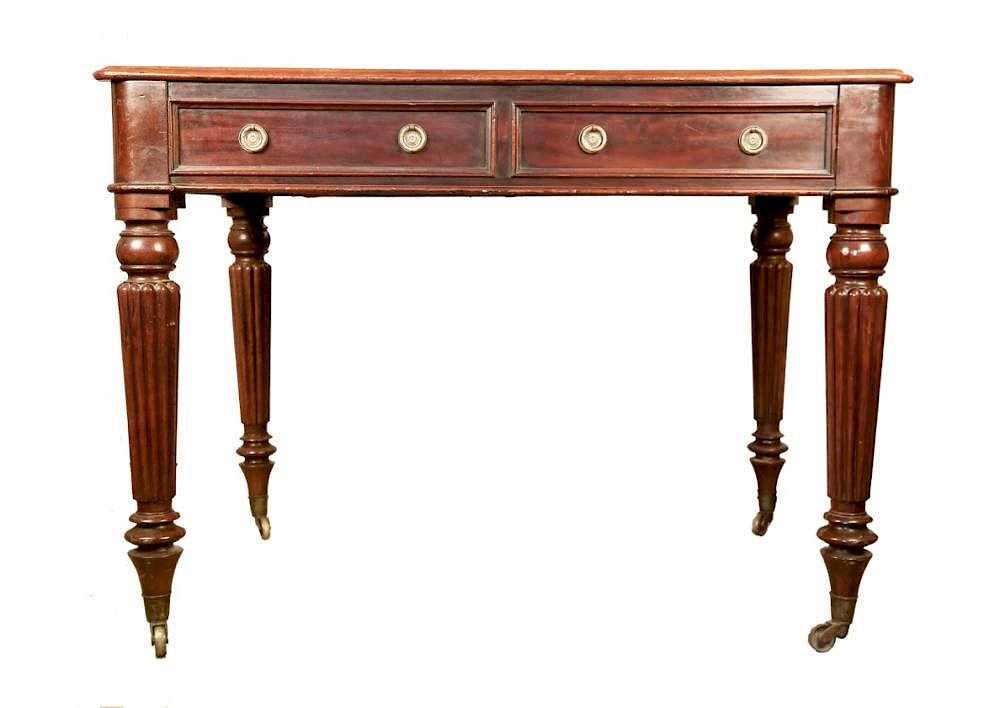 Appraisal: A William IV Mahogany Writing Desk c The rectangular top