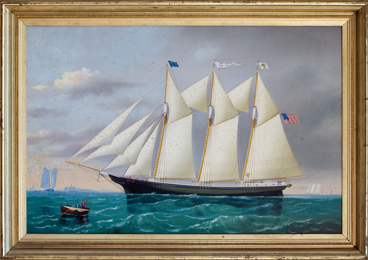 Appraisal: THE THREE-MASTED SCHOONER quot MARY A DRURY quot OF BOSTON