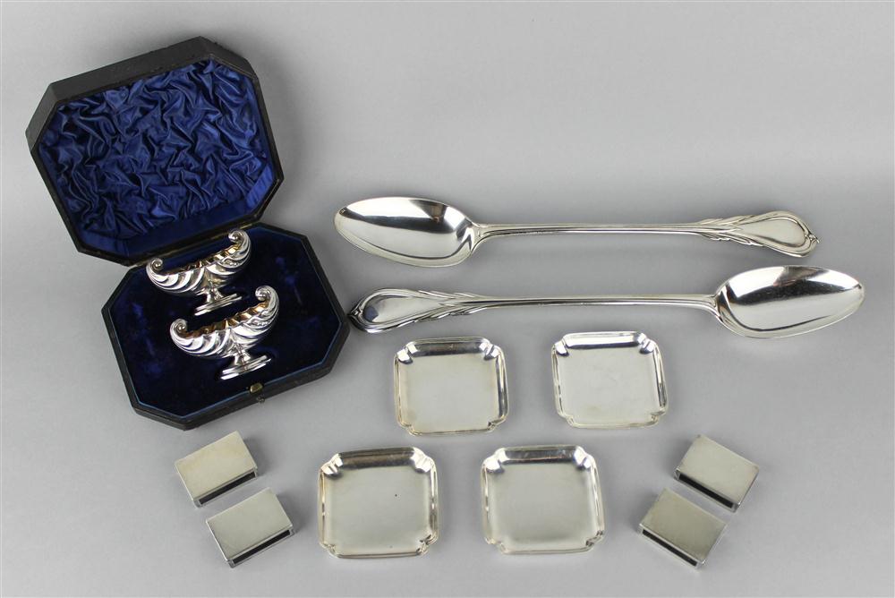 Appraisal: EIGHT TIFFANY CO SILVER SMOKING ACCESSORIES including four square cut-cornered