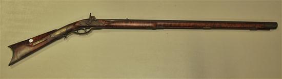 Appraisal: PERCUSSION RIFLE caliber - '' octagonal barrel full stock curly