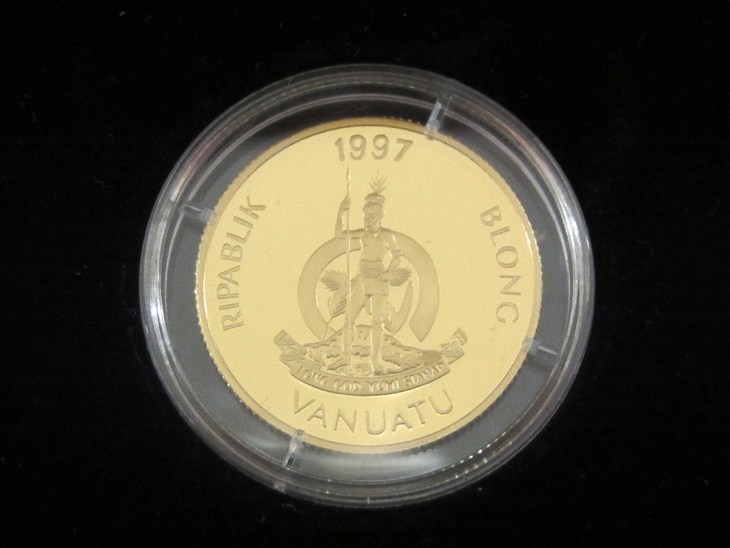 Appraisal: gold proof Vatu boxed and with certificate of authenticity