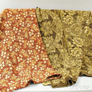 Appraisal: Two Jacquard Coverlets an oak leaf x and a floral