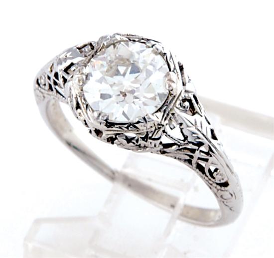 Appraisal: Victorian diamond solitaire ring circa old European-cut diamond ct color