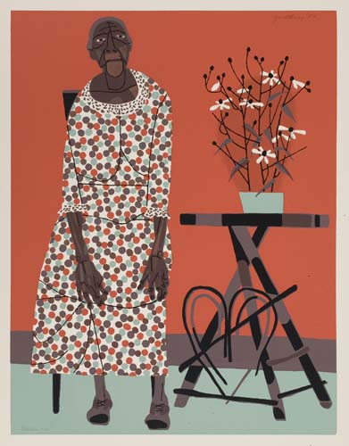 Appraisal: ROBERT GWATHMEY Farmer's Wife Color screenprint x mm x inches