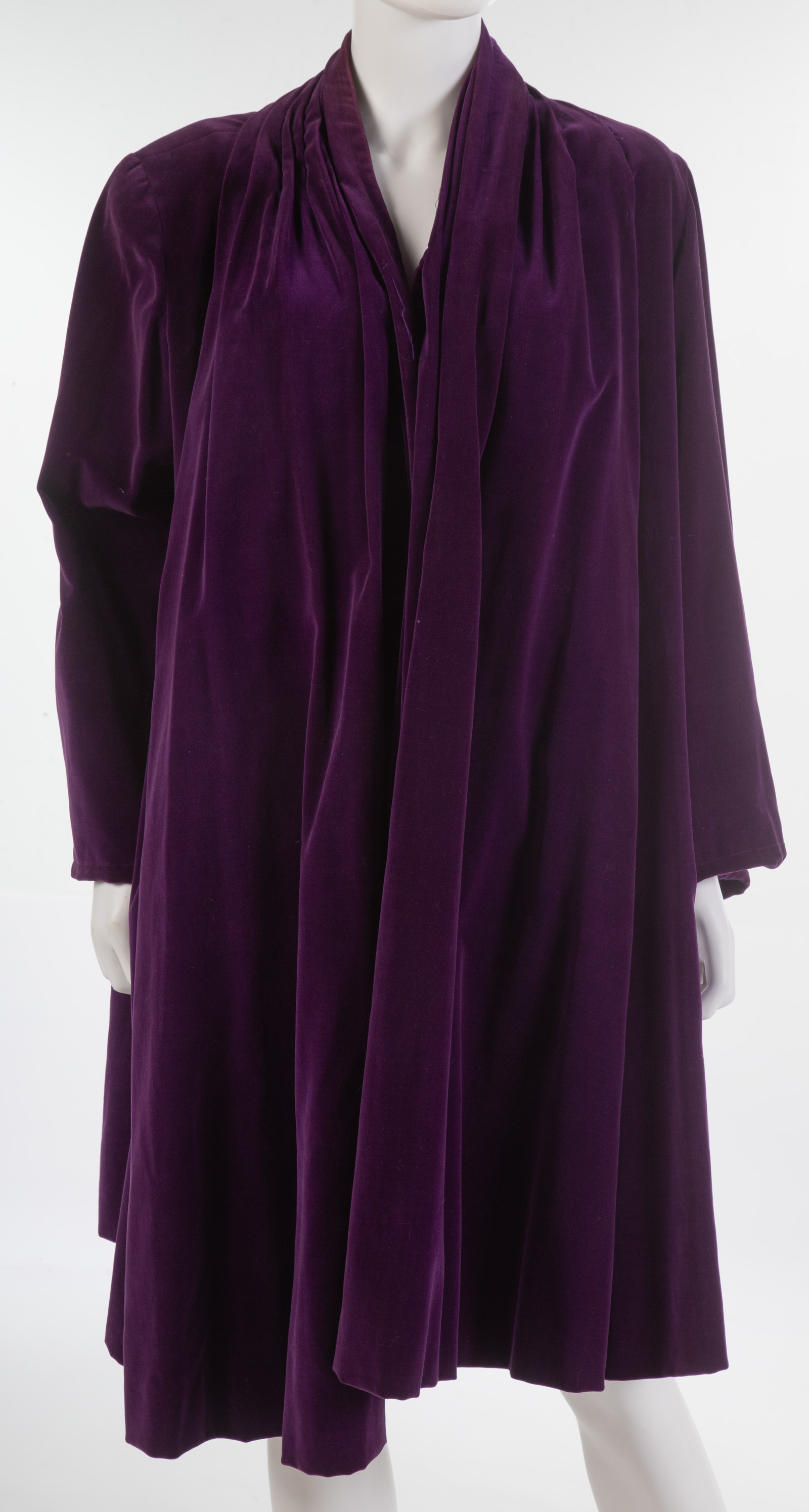 Appraisal: VINTAGE PURPLE VELVET COCKTAIL COAT Hochschild Kohn Co Baltimore