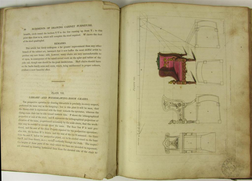 Appraisal: Brown Richard The rudiments of drawing cabinet and upholstery furniture