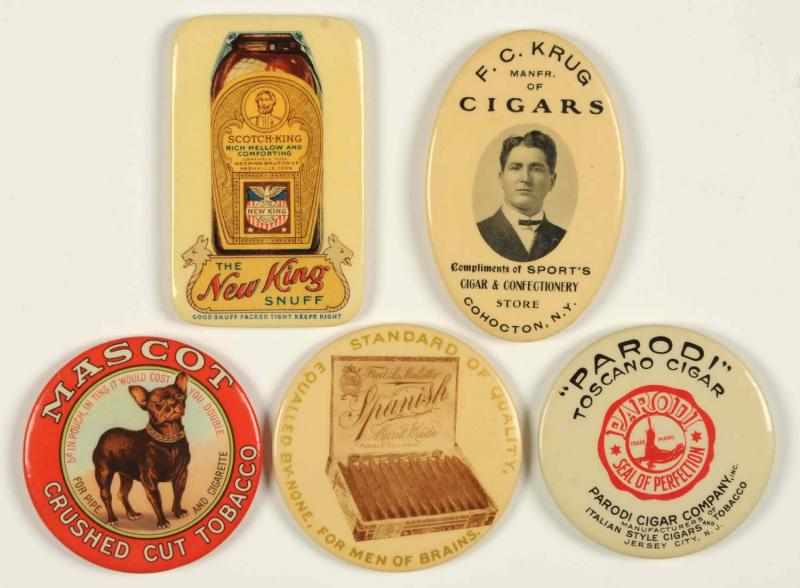 Appraisal: Lot of Cigar Tobacco Related Pocket Mirrors Condition Excellent Size