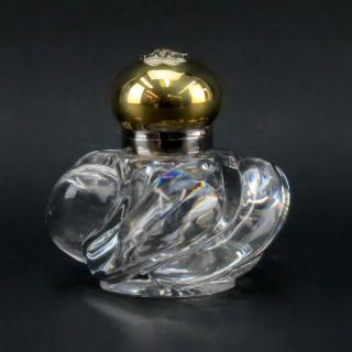 Appraisal: Early th Century Crystal and Brass Top Inkwell Early th