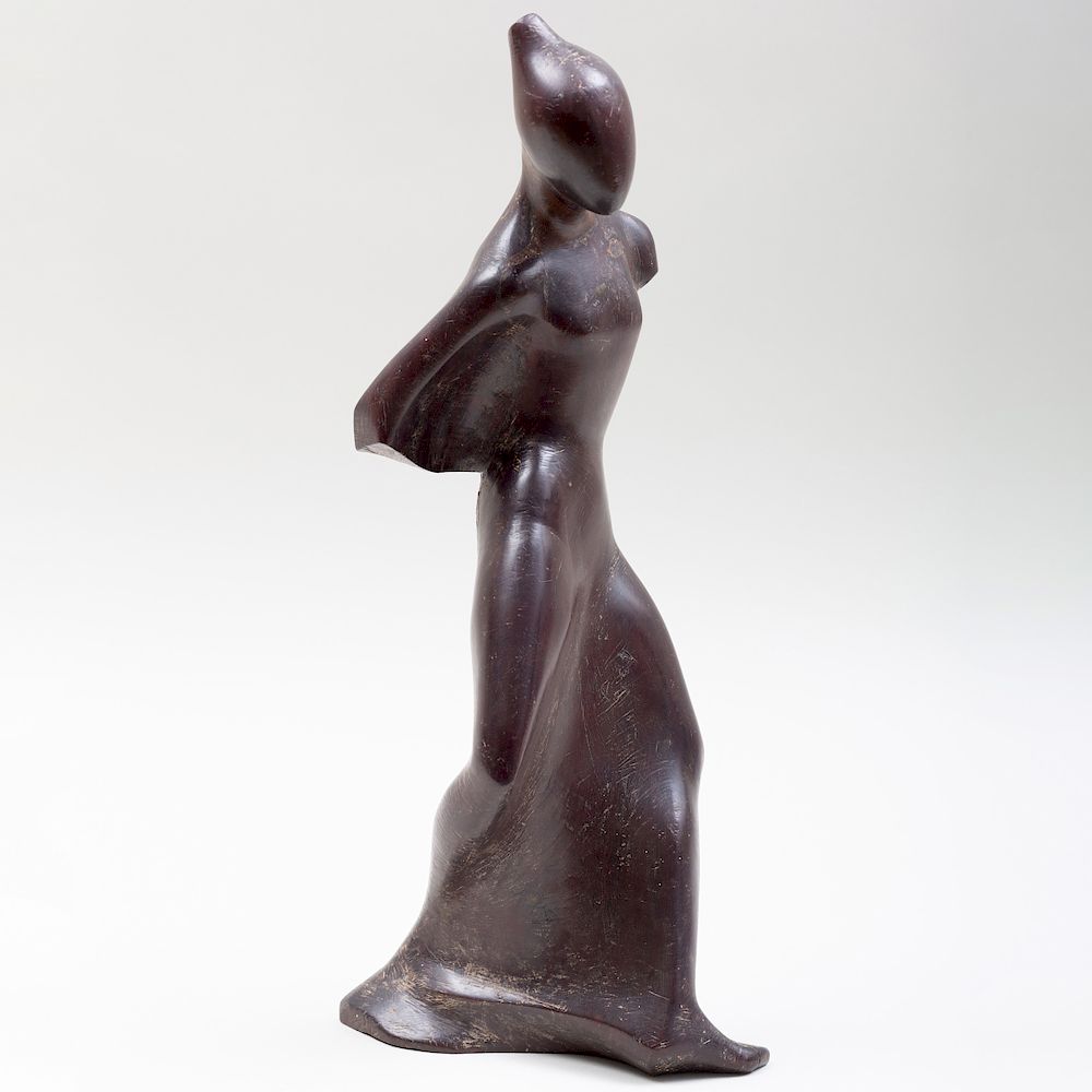 Appraisal: Pablo Serrano Aguilar - Figure Carved wood signed 'Serrano' lower