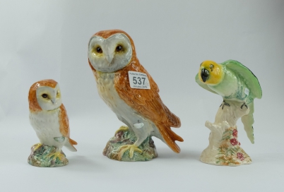 Appraisal: Beswick Owl Owl and Parakeet