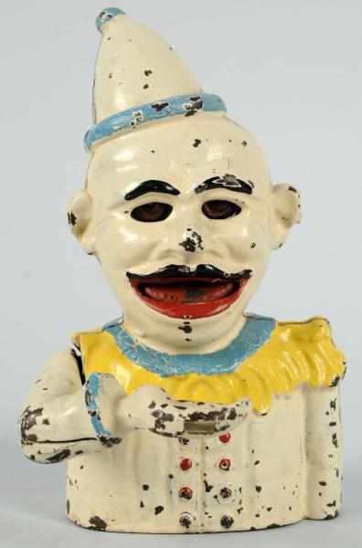 Appraisal: Cast Iron English Clown Mechanical Bank Manufactured by Chamberlin Hill