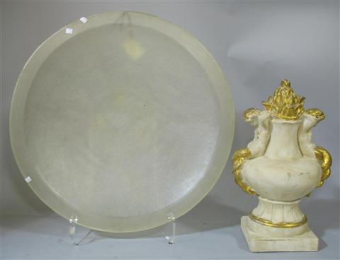 Appraisal: LARGE TRANSLUCENT CHARGER Of fiberglass in a whitish alabaster tone