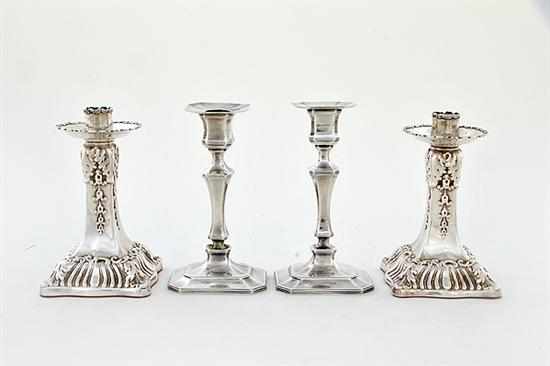 Appraisal: Whiting sterling candlesticks New York first quarter th century pair