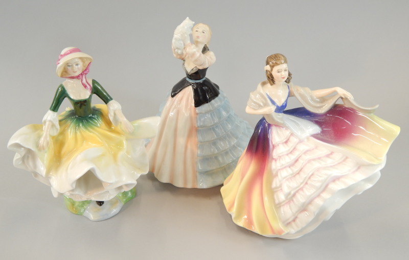 Appraisal: Three Royal Doulton porcelain figures Becky Susan and Lauren