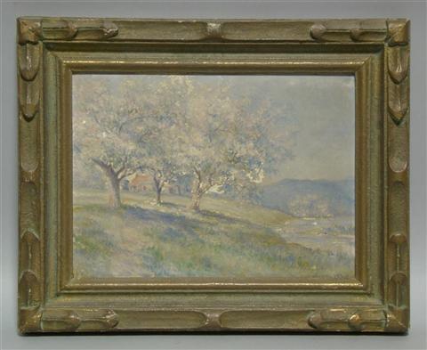 Appraisal: VERNER WHITE CHERRY BLOSSOMS Oil on board x in Framed