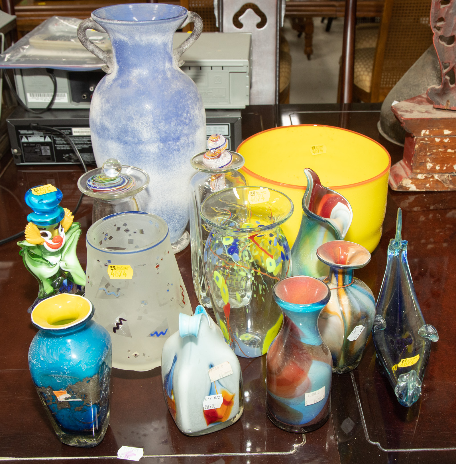 Appraisal: ASSORTMENT OF MODERN ART GLASS Comprising about items