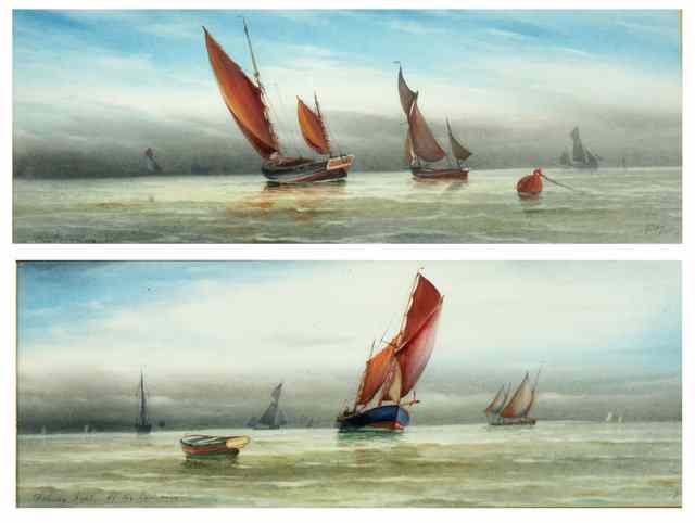 Appraisal: GARMAN MORRIS th th Century 'Fishing boats off the East