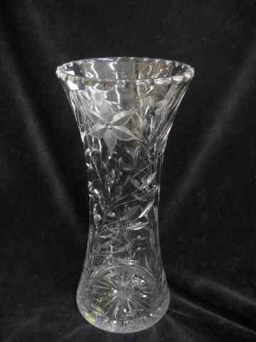 Appraisal: Cut Glass Vase butterfly floral '' attributed to Pairpoint