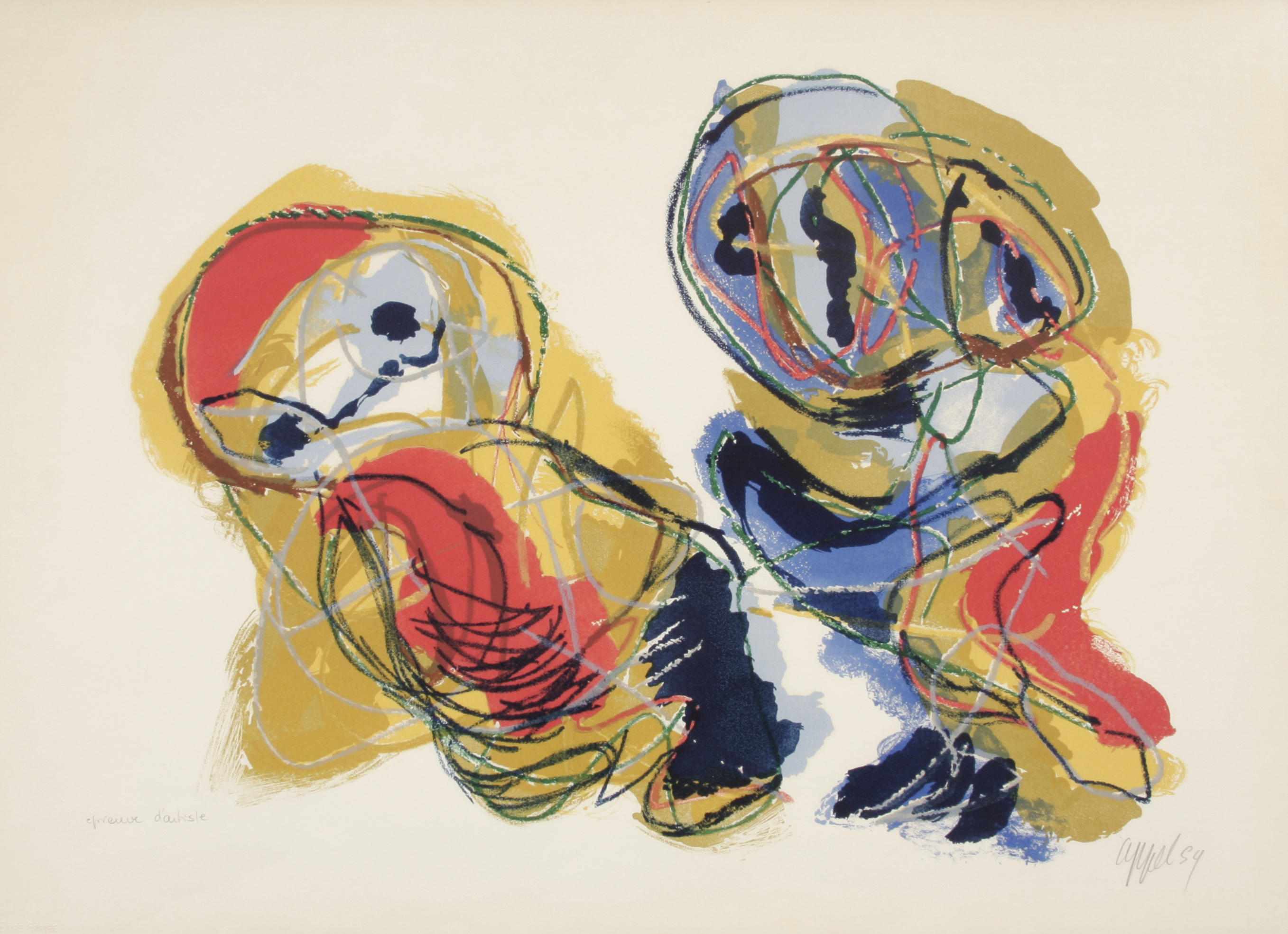 Appraisal: Karel Appel Dutch - Untitled Composition Lithograph in colors on