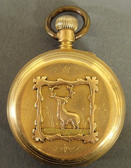 Appraisal: Hunter cased k gold pocket watch by Waltham the front