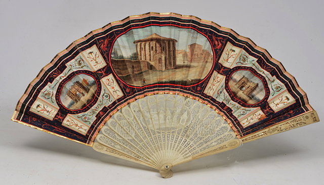 Appraisal: AN EARLY TH CENTURY LADIES FAN with pierced and carved