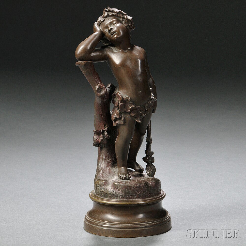 Appraisal: Bronze Figure of Infant Bacchus th century the standing child