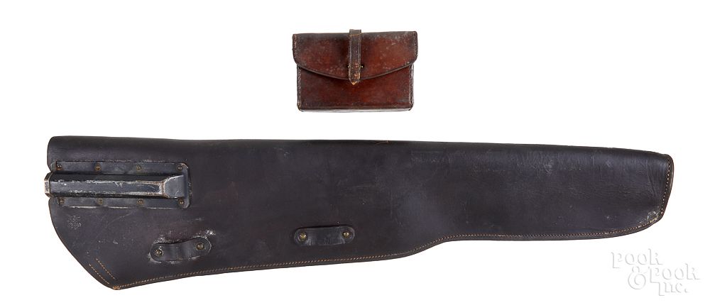 Appraisal: WWII M Garand US Fulton L G Co leather scabbard