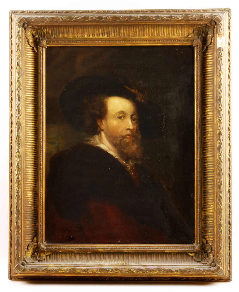 Appraisal: - th C Copy After Rubens' Self Portrait O C