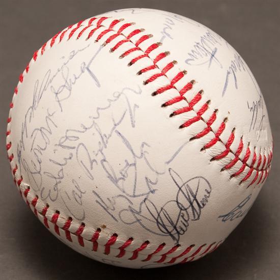 Appraisal: Baltimore Orioles team signed baseball player and coach signatures including