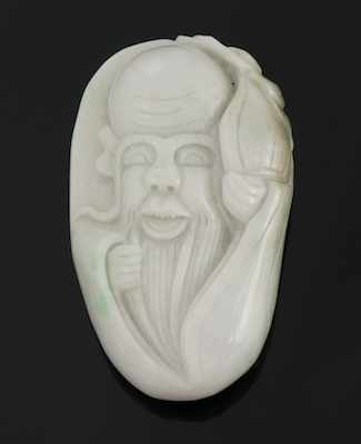 Appraisal: A Chinese Carved Jade of the Immortal God Shoulao of